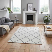 Geometric Rug Brooklyn BRK35 Cream Grey
