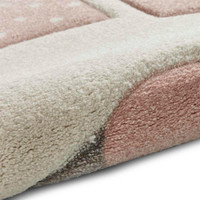 Large Pink Rabbit Rug for Kids