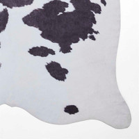 Faux Cow Print Black White