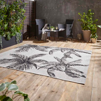 Indoor Garden Rug Miami A444 Cream Black