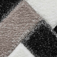 Silky Rug Black White Olympia 2239