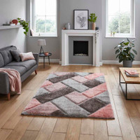 Silky Rug Grey Pink Olympia 2239