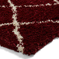 Scandi Berber Rug Red Cream G257