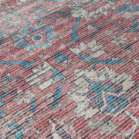 Red Blue Persian Washable Rug Kaya Mona KY10