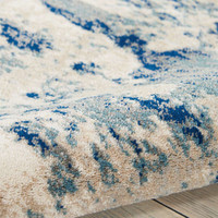 On Sale Abstract Maxell Rug MAE16 Ivory Blue 282x389cm