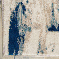 On Sale Abstract Maxell Rug MAE16 Ivory Blue 282x389cm