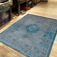 Medallion Rug 8255 Grey turquoise 80x150cm