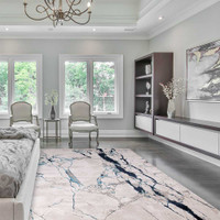 Aurora AU22 Quake Rug Cream Electric Blue