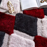 Origins 3D GEO Shaggy Red Rug