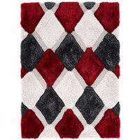 Origins 3D GEO Shaggy Red Rug