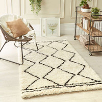Origins Berber Natural Moroccan Shaggy Rug