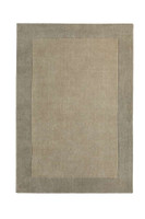 Origins Borders Taupe Plain Wool Rug