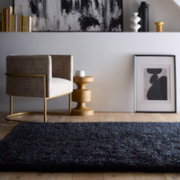 Origins Chicago Black Thick Shaggy Rug