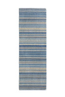 Origins Fine Stripes Blue Beige Striped Wool Rug