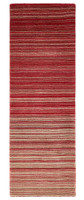 Origins Fine Stripes Red Striped Wool Rug