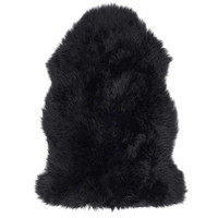 Origins Genuine Sheepskin Black Rug