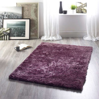 Origins Glamour Shimmer Mauve Ridged Shaggy Rug
