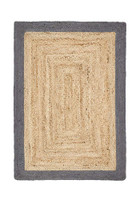 Origins Jute Border Grey Natural Rug