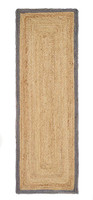 Origins Jute Border Grey Natural Rug