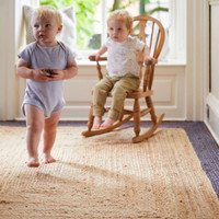 Origins Jute Border Grey Natural Rug