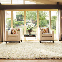 Rug Guru Imperial Ivory Shaggy Wool Rug