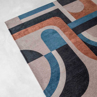 Module Nuance Camel Blue 9196 Indoor Outdoor Washable Eco Rug