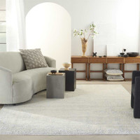 Luna Rug LUN01 Ivory Silver Blue Abstract