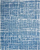 Luna Rug LUN02 Blue Silver Abstract
