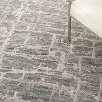 Luna Rug LUN02 Grey Silver Abstract