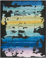 Prismatic PRS23 Black Multi Wool Rug