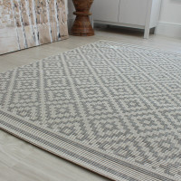 Outdoor Rug Patio Diamond Grey 160x230cm-1