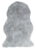 Auckland Luxury Faux Sheepskin Rug Silver