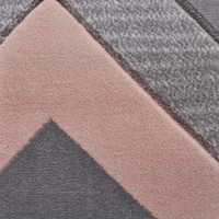 Pembroke G2075 Geometric Grey Rose Rug 160x220cm