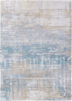 Atlantic Streaks Long Island Blue 8718 Indoor Outdoor Washable Eco Rug