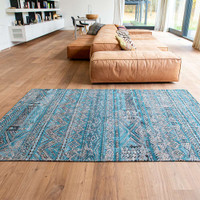 Kilim Zemmuri Blue 9110 Indoor Outdoor Washable Eco Rug
