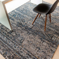 Kilim Black Rabat 9113 Indoor Outdoor Washable Eco Rug