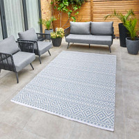 Jazz Indoor Outdoor JAZ02 Blue Rug by Concept Looms