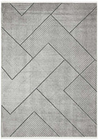 Jazz Indoor Outdoor JAZ16 Grey Black Rug by Concept Looms