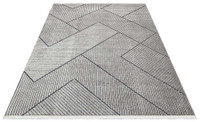 Jazz Indoor Outdoor JAZ16 Grey Black Rug by Concept Looms