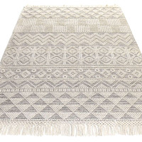 Anya Anya01 Natural Flatweave Geo Rug