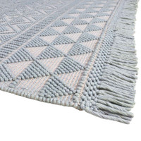 Anya Anya01 Duck Egg Flatweave Geo Rug