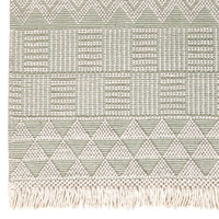 Anya Anya01 Ivory Mint Flatweave Geo Rug