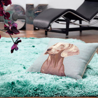 Ultra Thick Plush Shaggy Rug Ocean Green
