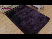 Ultra Thick Plush Shaggy Rug Purple
