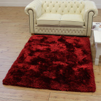 Ultra Thick Plush Shaggy Rug Red