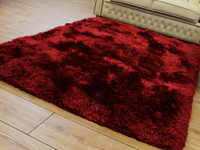 Ultra Thick Plush Shaggy Rug Red