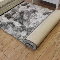 Ultra Thick Plush Shaggy Rug Silver