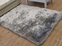 Ultra Thick Plush Shaggy Rug Silver