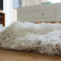 Ultra Thick Plush Shaggy Rug White