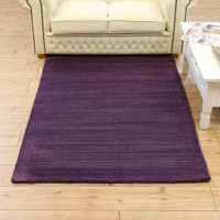 Purple SM Large wool plain rug